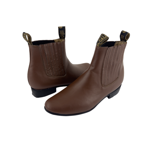 Botin Charro de Piel Cafe