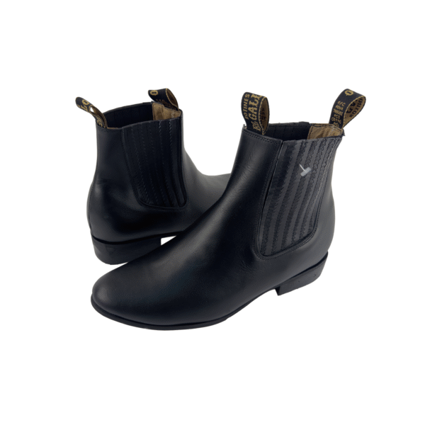 Botin Charro de Piel Negro