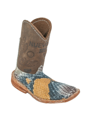 Porta Tequilero de Piel Exótica Bota Corta