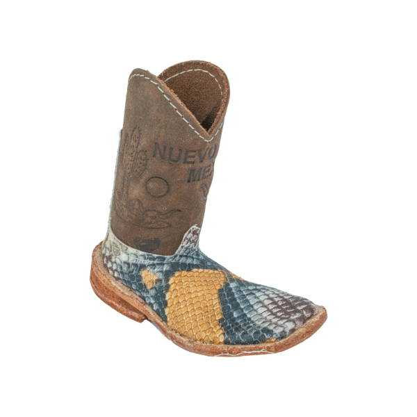 Porta Tequilero de Piel Exótica Bota Corta