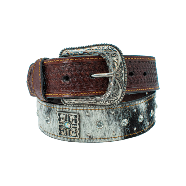 Cinturon Decorado con Pelo y Piedras