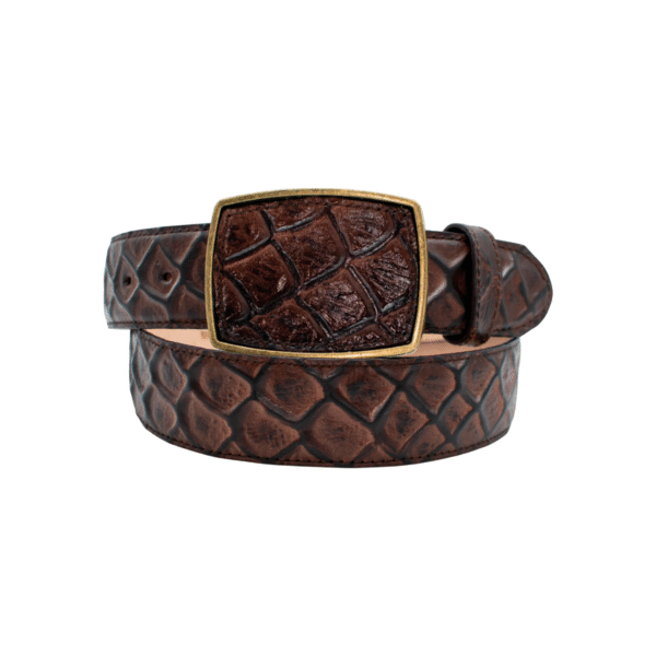 Cinturón imitación exótico pescado