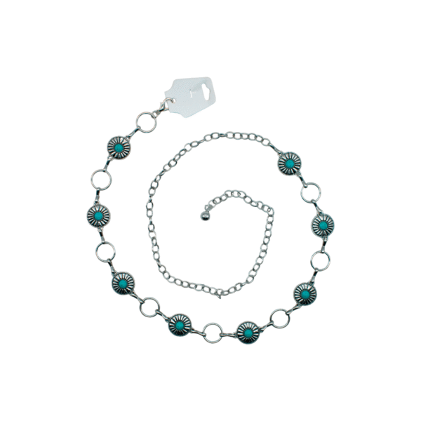 Cinturón Medallón con Piedra Turquesa