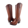 Bota Larga Sintética Lisa Café