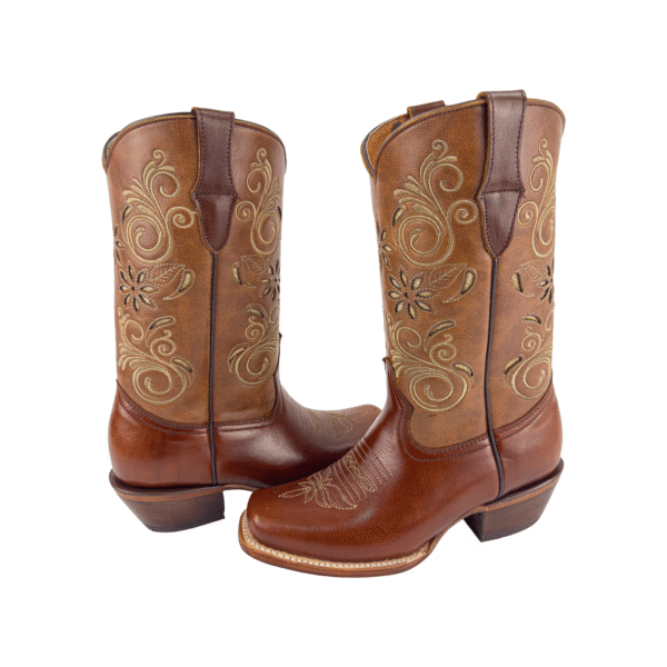 Bota de Piel Laser con Bordado