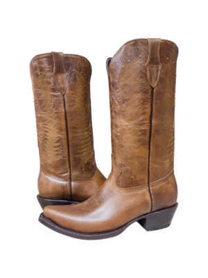 Bota de Piel Puntal con Estoperol