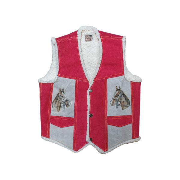 Chaleco de Piel con Borrega Juvenil