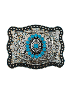 HEBILLA DE DAMA CON PIEDRAS TURQUESA