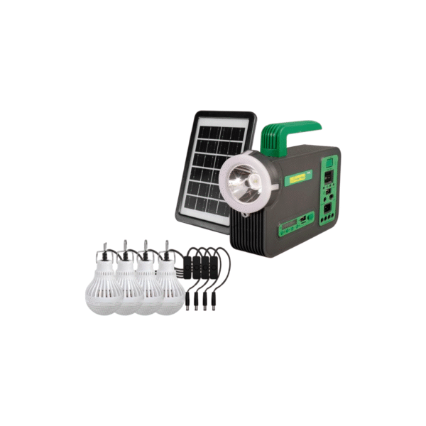 Sistema de Iluminación Solar con Radio y Luz de Emergencia