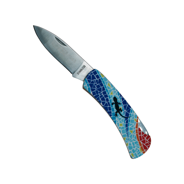 Navaja Lagartija Cacha de Madera con Impresión 3D