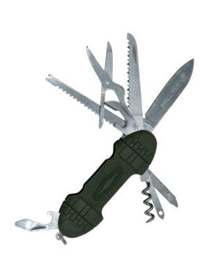 Navaja 12 Usos Mango Rubber Verde