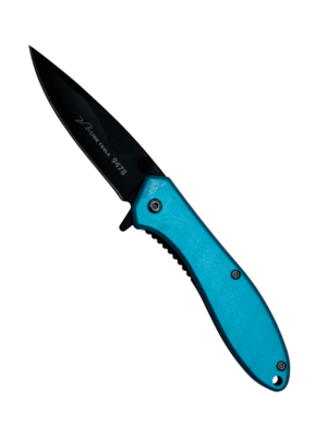 Navaja Monte Pavonada de Mango Azul