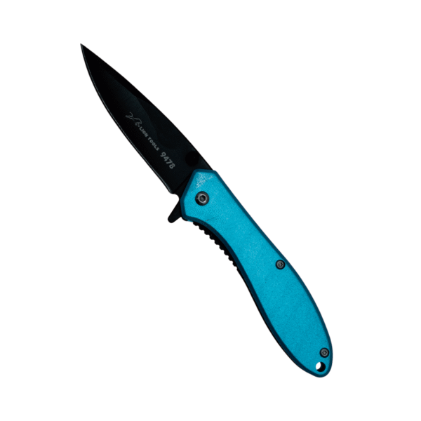 Navaja Monte Pavonada de Mango Azul