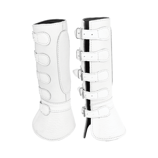 Protectores de 2 Piezas Piel con Hebilla Blanco