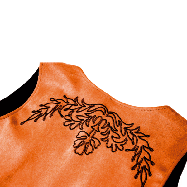 Chaleco Bordado Café