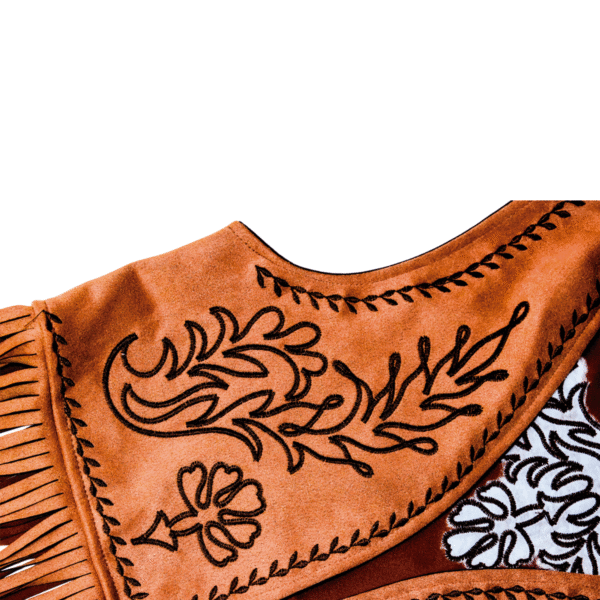 Chaleco Bordado Café