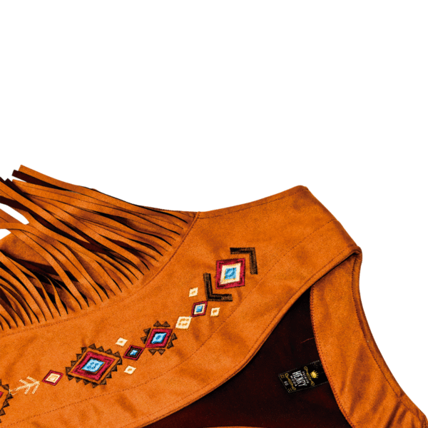 Chaleco Bordado con Flecos