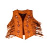 Chaleco Bordado con Flecos