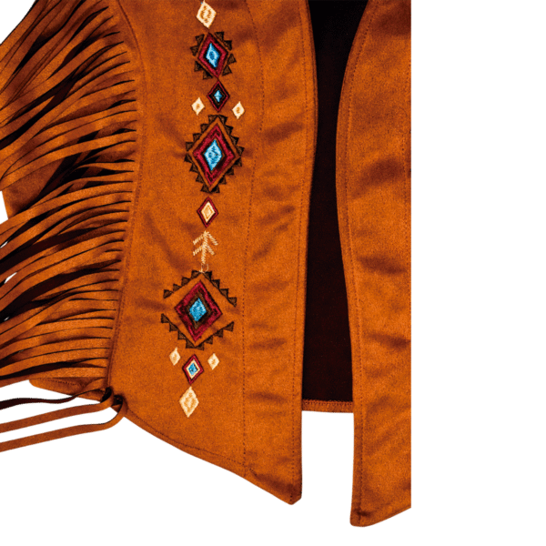 Chaleco Bordado con Flecos