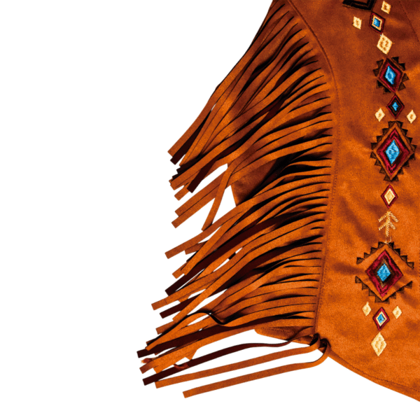 Chaleco Bordado con Flecos