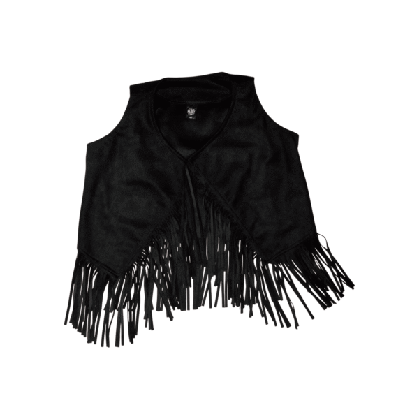 Chaleco con Flecos Negro