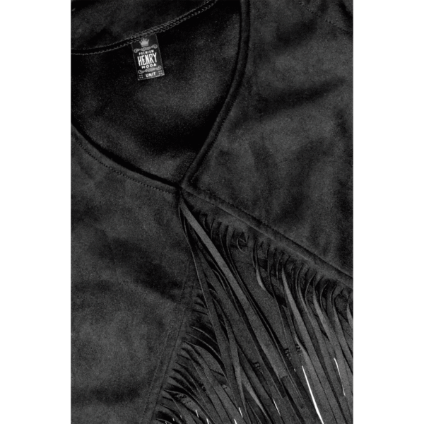 Chaleco con Flecos Negro