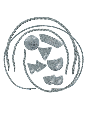 Medio Herraje Dorado o Plata