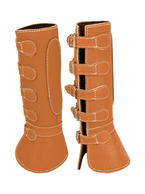 Protectores de 2 Piezas Piel con Hebilla Miel