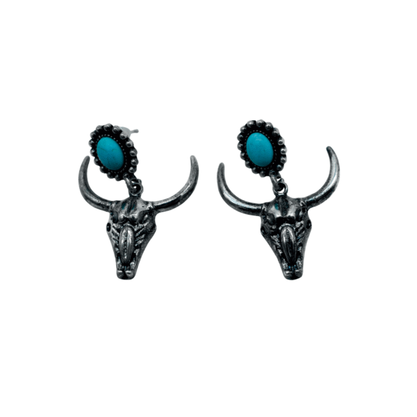 Arete de Piedra Turquesa Calavera Toro