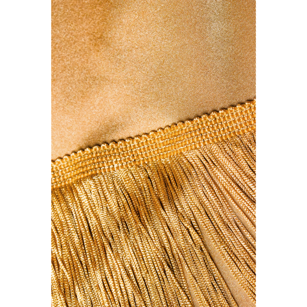 Vestido Licra con Fleco Dorado