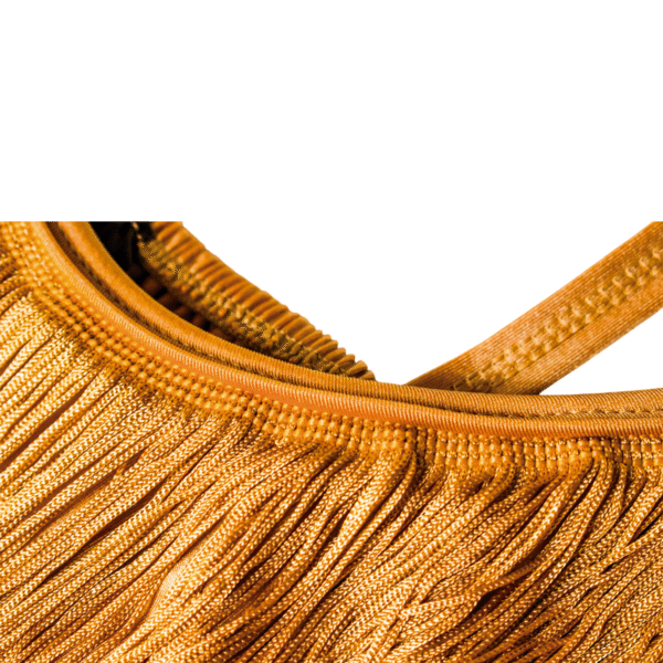 Vestido Licra con Fleco Dorado