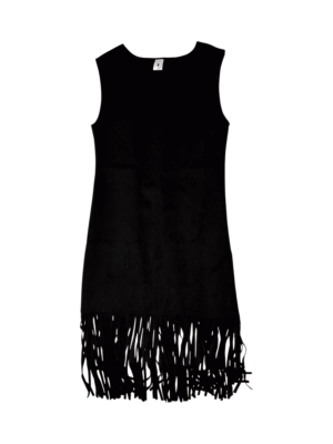 Vestido con Flecos Negro