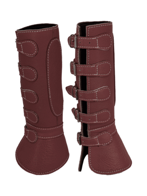 Protector 2 Piezas de Piel con Hebilla Vino