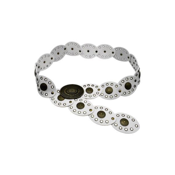 Cinturon Vaquero con Hebilla Blanco