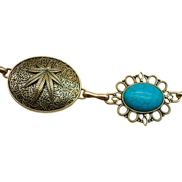 Cinturon de Cadena con Piedras Turquesa de Diseños Variados