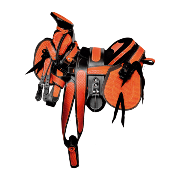 COLA D PATO PETATILLO Montura Cola de Pato con Cantinas Grabado Petatillo