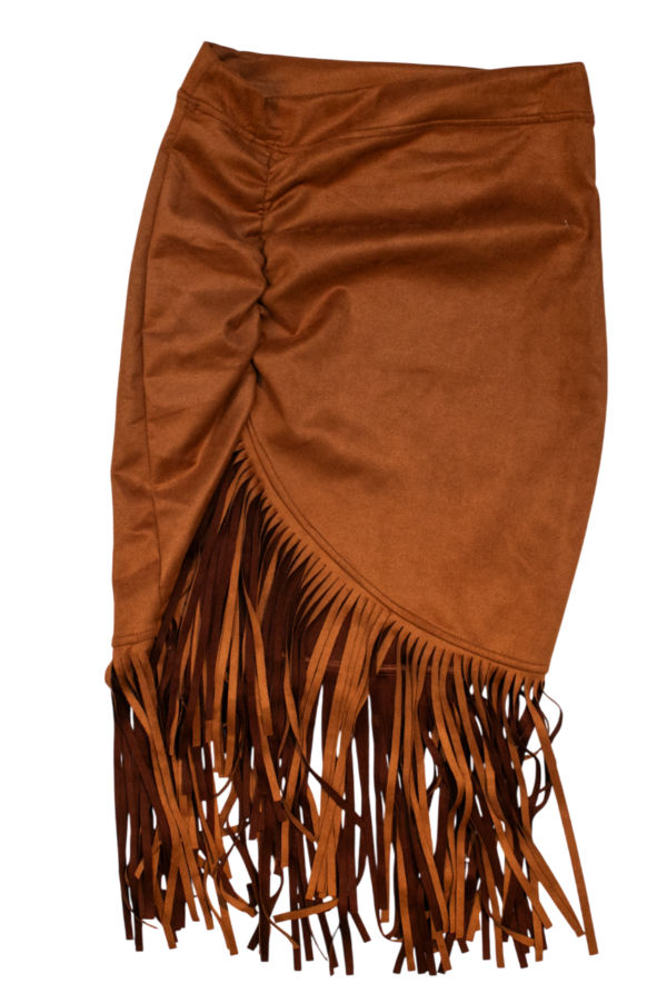 FALDA LARGA CON FLECOS