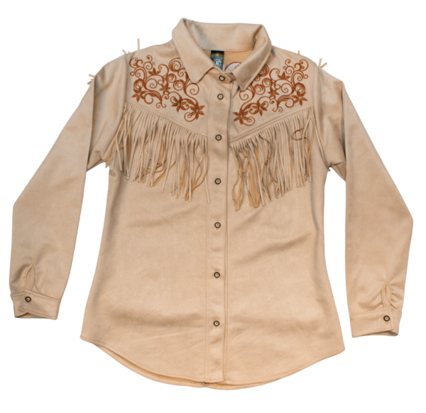 CAMISA BORDADA/ FLECOS