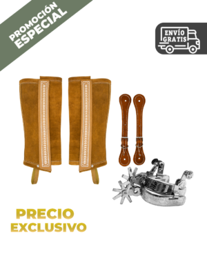 CONJUNTO POLAINAS CORTAS BORDADAS