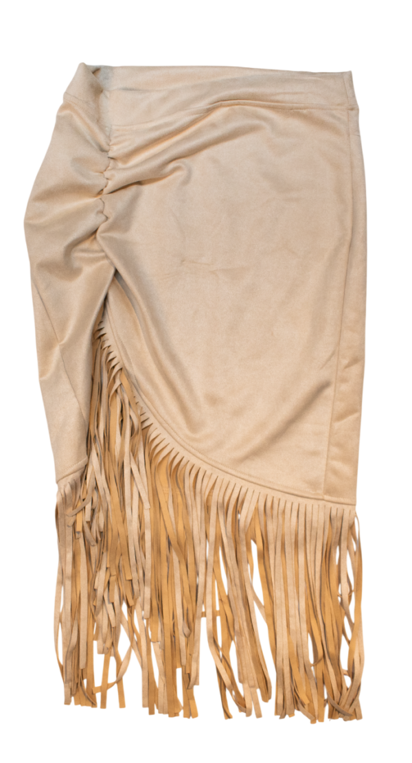 FALDA LARGA CON FLECOS