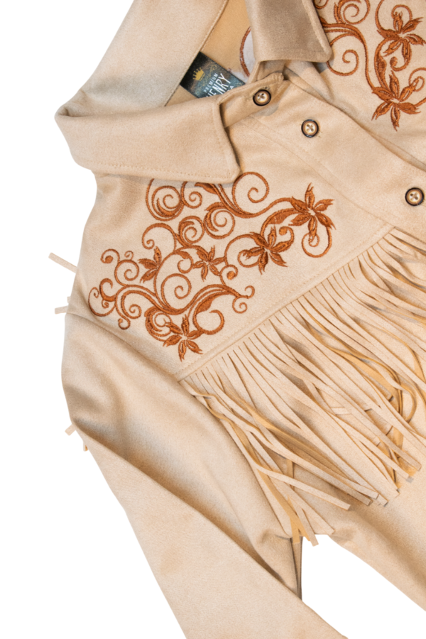 CAMISA BORDADA/ FLECOS