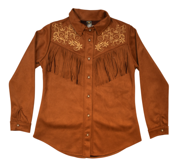 CAMISA BORDADA/ FLECOS