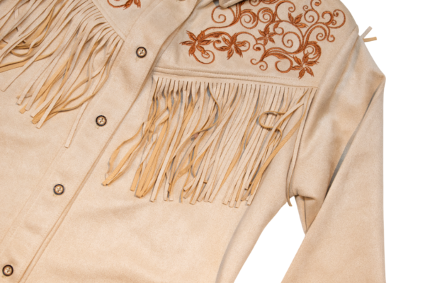 CAMISA BORDADA/ FLECOS