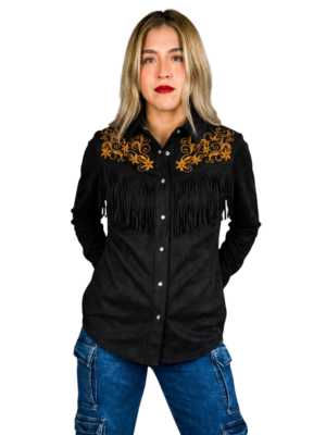 CAMISA BORDADA/ FLECOS