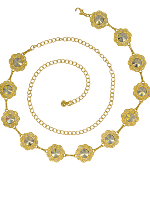 Cinturon cadena con diamantes fantasía de diseños varios